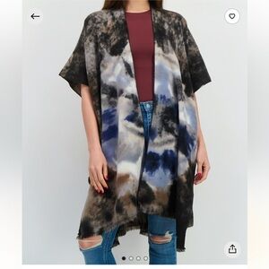 Max Studio
Women Split Neck Tie Dye Poncho, Multicolor One Size